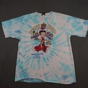 Vintage Diamond Dust Betty Boop Shirt Mens XL Tie Dye Mall Of America Graphic